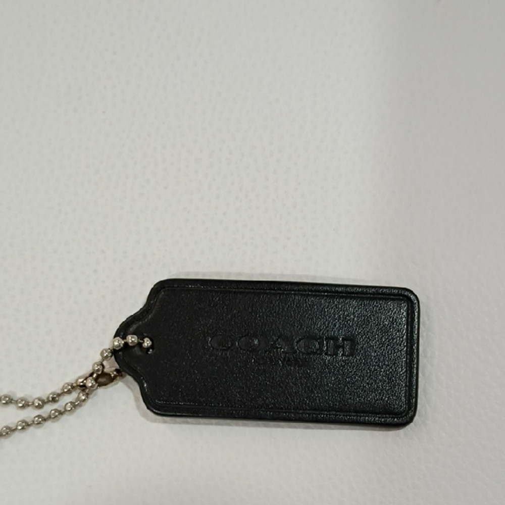 Coach Black Leather Hangtag